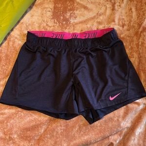Burgundy & Pink NIKE DRI-FIT  shorts